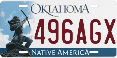 OK license plate 496AGX