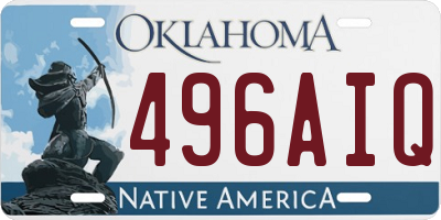 OK license plate 496AIQ