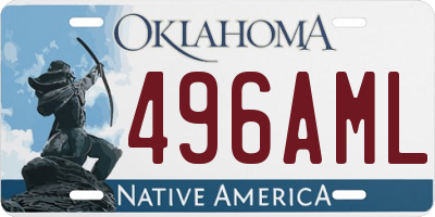 OK license plate 496AML