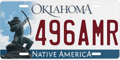 OK license plate 496AMR