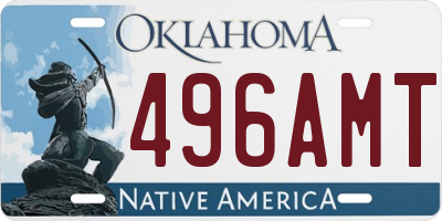OK license plate 496AMT
