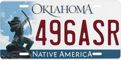 OK license plate 496ASR
