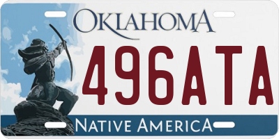 OK license plate 496ATA