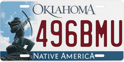 OK license plate 496BMU