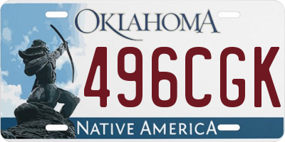 OK license plate 496CGK
