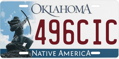 OK license plate 496CIC