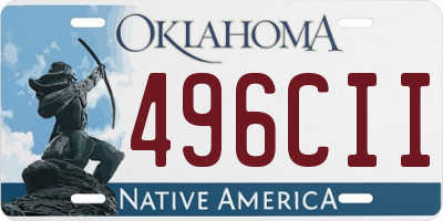 OK license plate 496CII