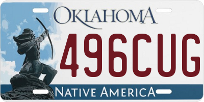 OK license plate 496CUG