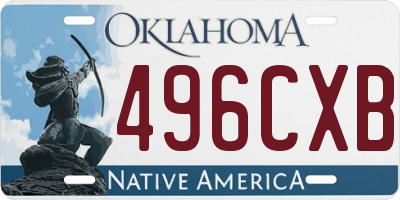 OK license plate 496CXB