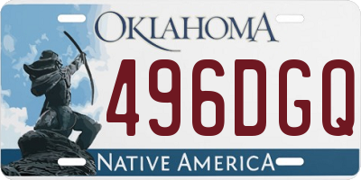 OK license plate 496DGQ