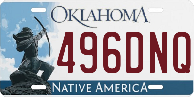 OK license plate 496DNQ