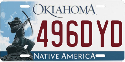 OK license plate 496DYD