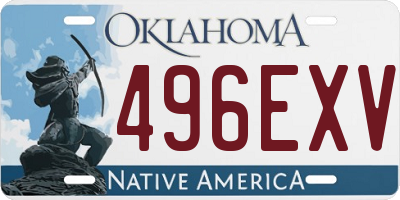 OK license plate 496EXV