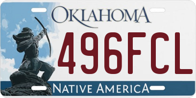 OK license plate 496FCL