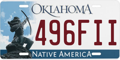 OK license plate 496FII