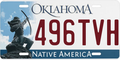 OK license plate 496TVH