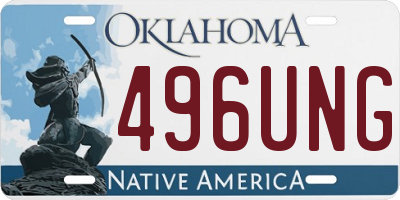 OK license plate 496UNG