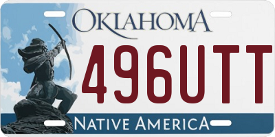 OK license plate 496UTT