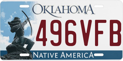 OK license plate 496VFB