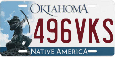 OK license plate 496VKS