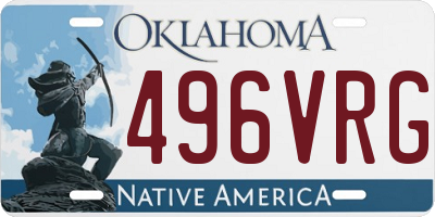 OK license plate 496VRG