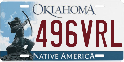 OK license plate 496VRL