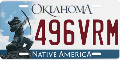 OK license plate 496VRM
