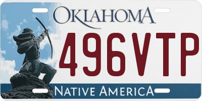 OK license plate 496VTP