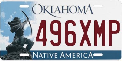 OK license plate 496XMP