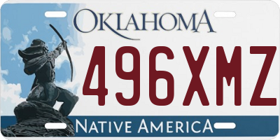 OK license plate 496XMZ