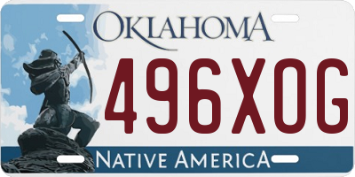 OK license plate 496XOG