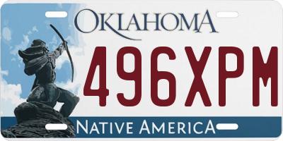 OK license plate 496XPM