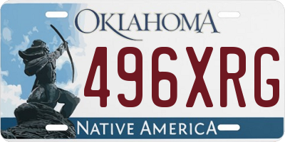 OK license plate 496XRG