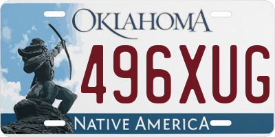 OK license plate 496XUG