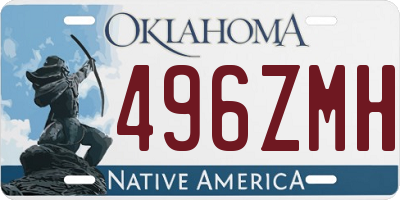 OK license plate 496ZMH