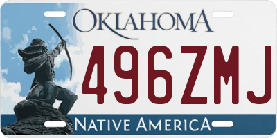 OK license plate 496ZMJ