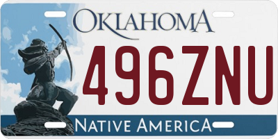 OK license plate 496ZNU
