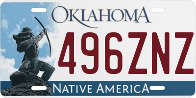 OK license plate 496ZNZ