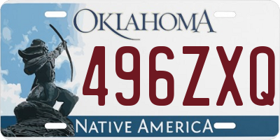 OK license plate 496ZXQ