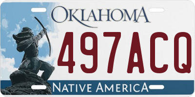 OK license plate 497ACQ