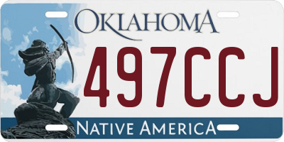 OK license plate 497CCJ