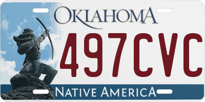 OK license plate 497CVC