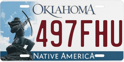 OK license plate 497FHU