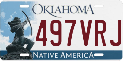 OK license plate 497VRJ