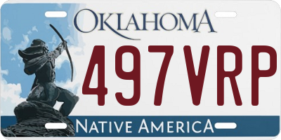 OK license plate 497VRP