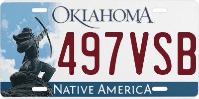 OK license plate 497VSB
