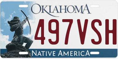 OK license plate 497VSH