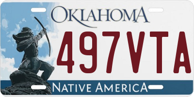 OK license plate 497VTA