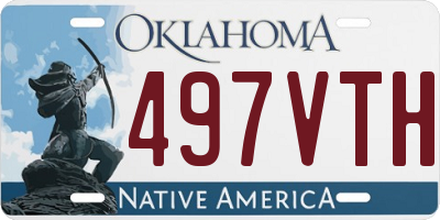 OK license plate 497VTH