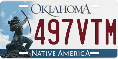 OK license plate 497VTM
